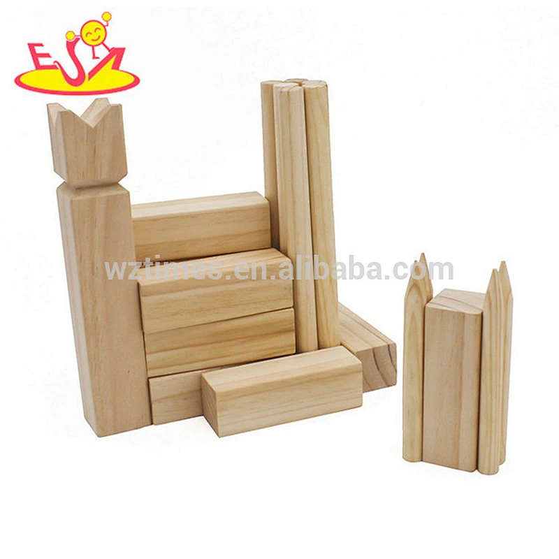 Hardwood outdoor sports & entertainment wooden kubb game set for Children or Adults W01B080