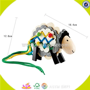 wholesale fashion kids wooden threading beads popular children wooden threading beads W11E046