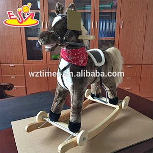 New design horse sound baby wooden rocking horse plans for wholesale W16D092