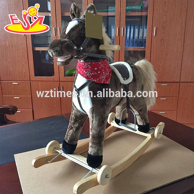 New design horse sound baby wooden rocking horse plans for wholesale W16D092