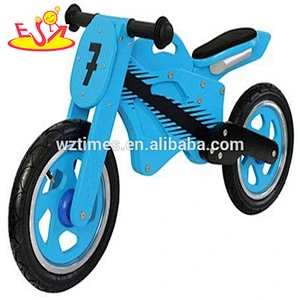 Wholesale cool style blue wooden running balance bike for kids play in home W16C070
