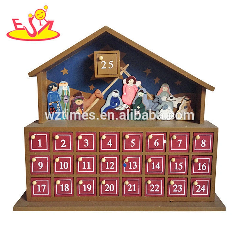 2018 wholesale wooden advent calendar box house designed wooden advent calendar box wooden advent calendar box W02A174
