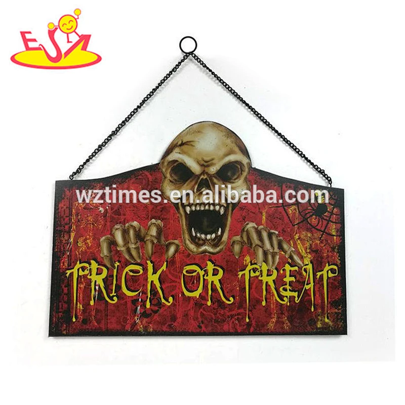 Custom wooden wall halloween decoration for holiday W09D048