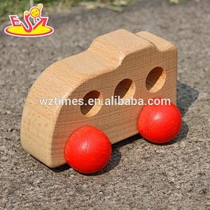 Wholesale preschool mini wooden toy vehicles for kids W04A124