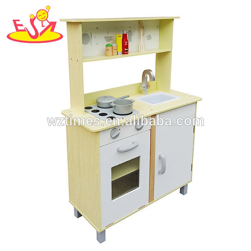 wholesale white wooden kids pretend kitchen with high quality W10C228