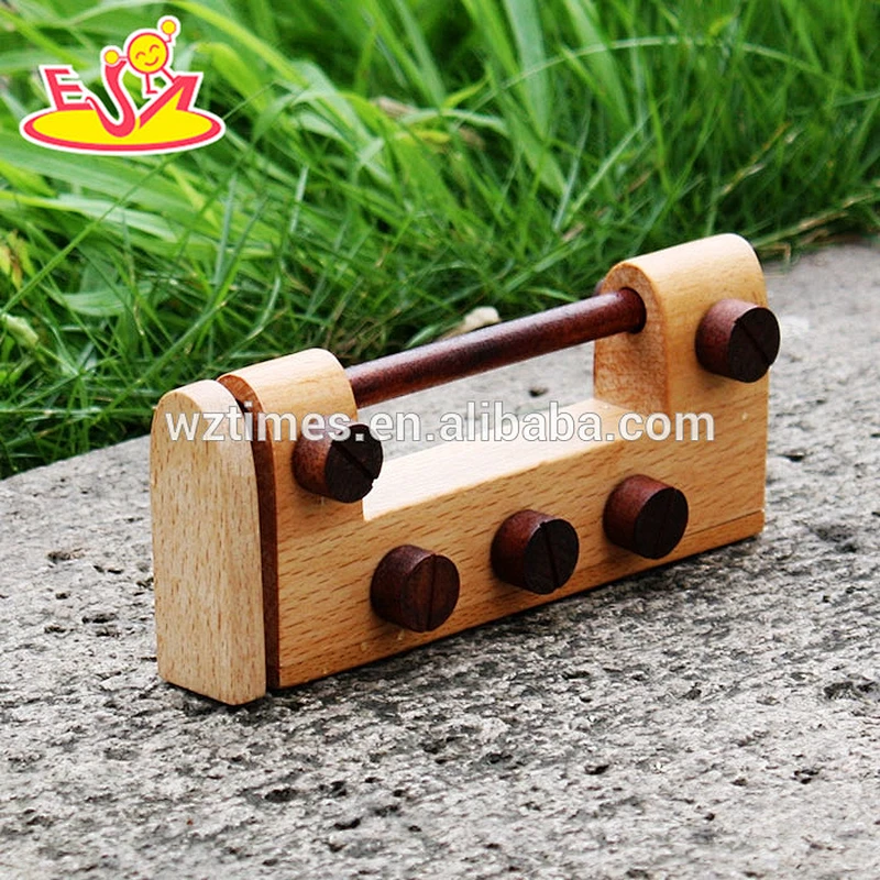 2018 wholesale wooden lock toy educational wooden lock toy top fashion wooden lock toy W02A167