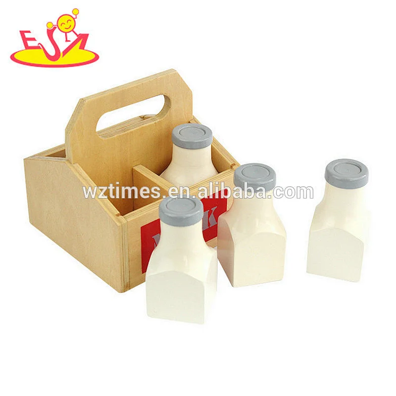 2018 neue stil süße baby holzspielzeug milchflaschen mit box W10B192