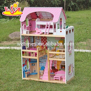 2018 Neues Design Holz Kinder Puppenhaus pädagogisches Holz Kinder Puppenhaus Großes Holz Kinder Puppenhaus