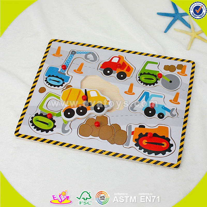 2018 Promotion baby educational wooden puzzle board for sale W14M066