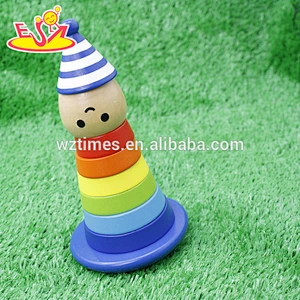 new design baby educational wooden stacking toy for sale W13D111