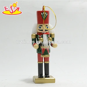 Wholesale cute wooden christmas nutcracker doll toy with snowman and santa claus W02A203