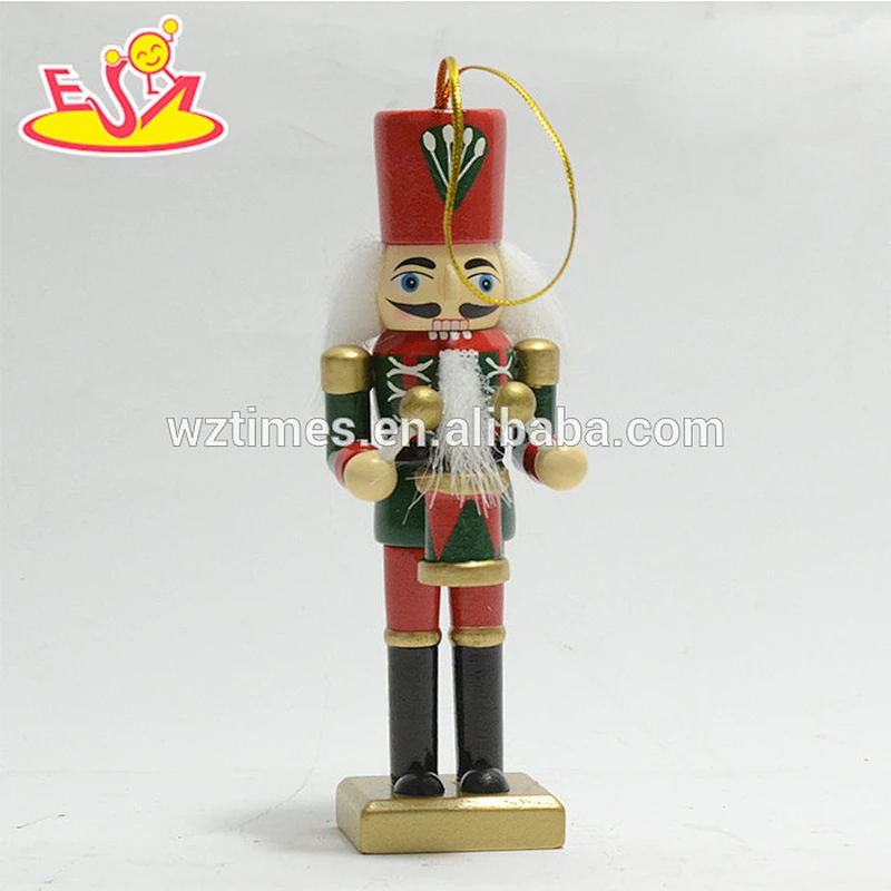 Wholesale cute wooden christmas nutcracker doll toy with snowman and santa claus W02A203