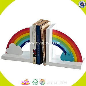 Wholesale fashionable bus shape hottest kids wooden bookshelf used in school or home W08D066