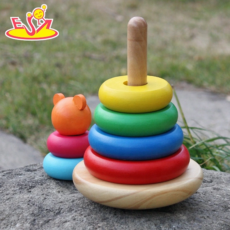 New design educational wooden rainbow toy for children W13D137