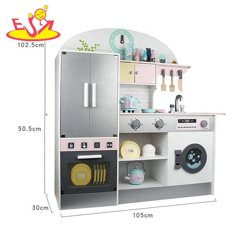 New design morden style wooden toy kitchen set for kids W10C495