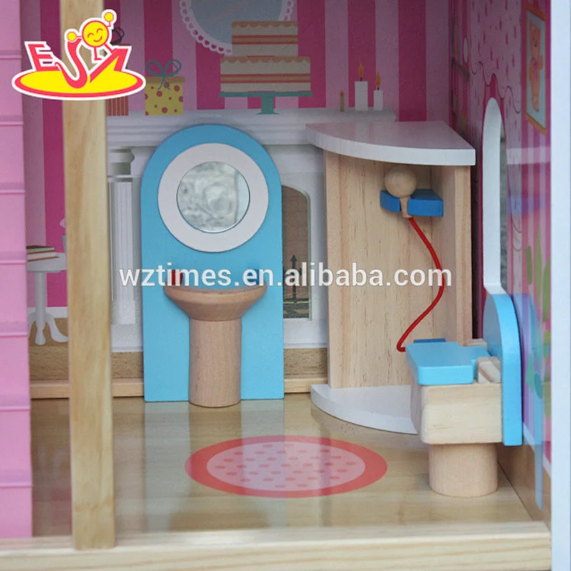 Beste Designmöbel Spielzeug aus Holz Puppenhaus spielen für Mädchen W06A163B