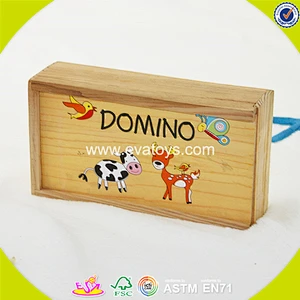 Wholesale intelligent wooden domino bricks toy interesting toddler wooden domino bricks toy bring fun W15A011A