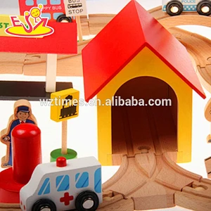 wholesale multi-function children wooden track with magnetic toy for sale W04C051