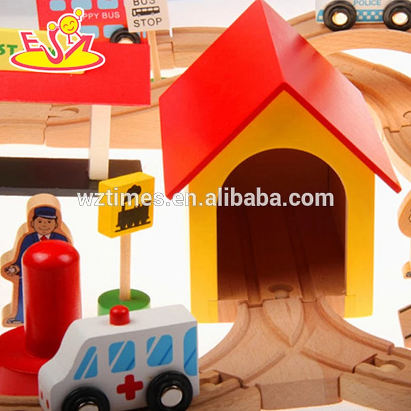 wholesale multi-function children wooden track with magnetic toy for sale W04C051