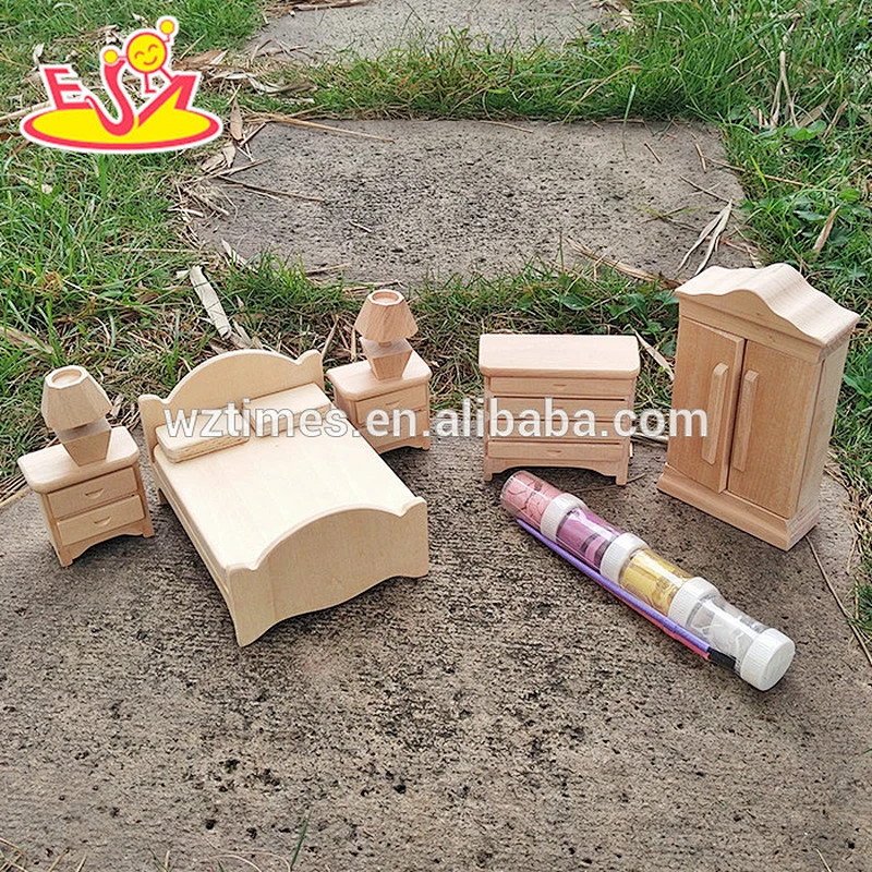 wholesale wooden kids drawing coloring doll furniture wooden kids drawing coloring W03A085