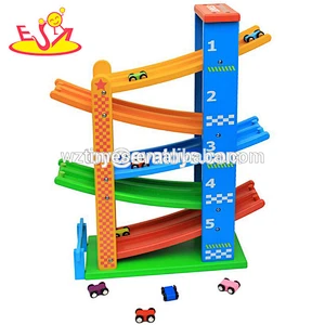 Neueste Craze Spiele aus Holz Mini-Rennwagen Spur Spielzeug für Kinder W04E054