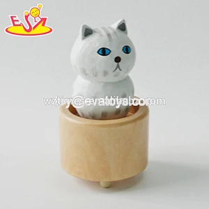 Wholesale beautiful wooden craft music box toy for children gifts W07B057