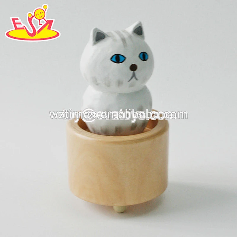 Wholesale beautiful wooden craft music box toy for children gifts W07B057