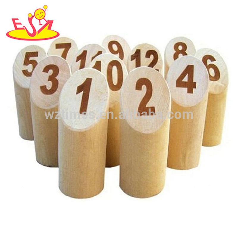 Outdoor Finnish games wooden skittles set for throwing W01D011