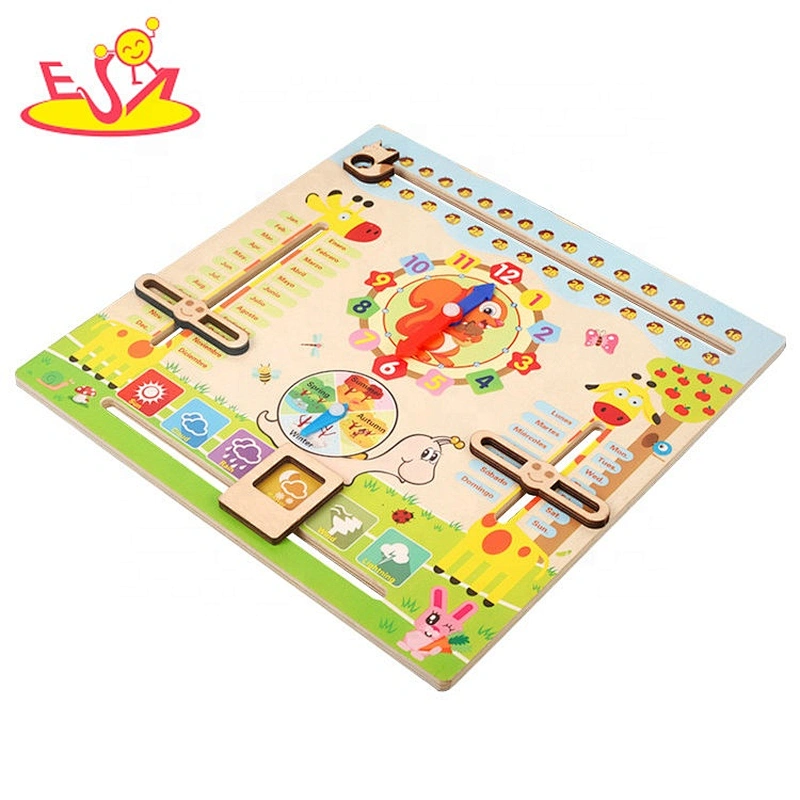 New arrival educational wooden my first calendar for kids W09F021