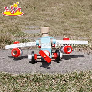 wholesale fashion baby wooden plane toy high quality baby wooden plane toy W03B048