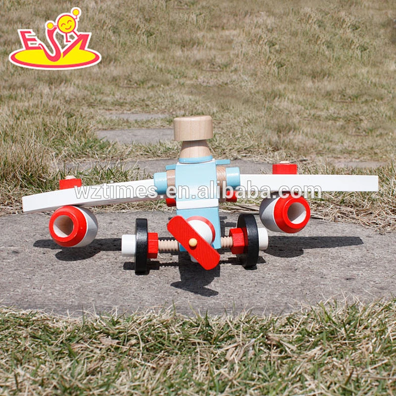 wholesale fashion baby wooden plane toy high quality baby wooden plane toy W03B048