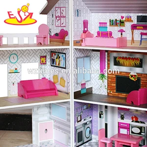 2018 Wholesale best luxurious six rooms girls play doll house W06A245