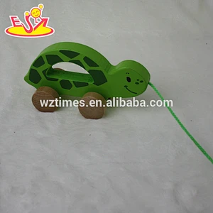 2018 wholesale baby wooden tortoise pull toy funny kids wooden tortoise pull toy wooden tortoise pull toy W05B142