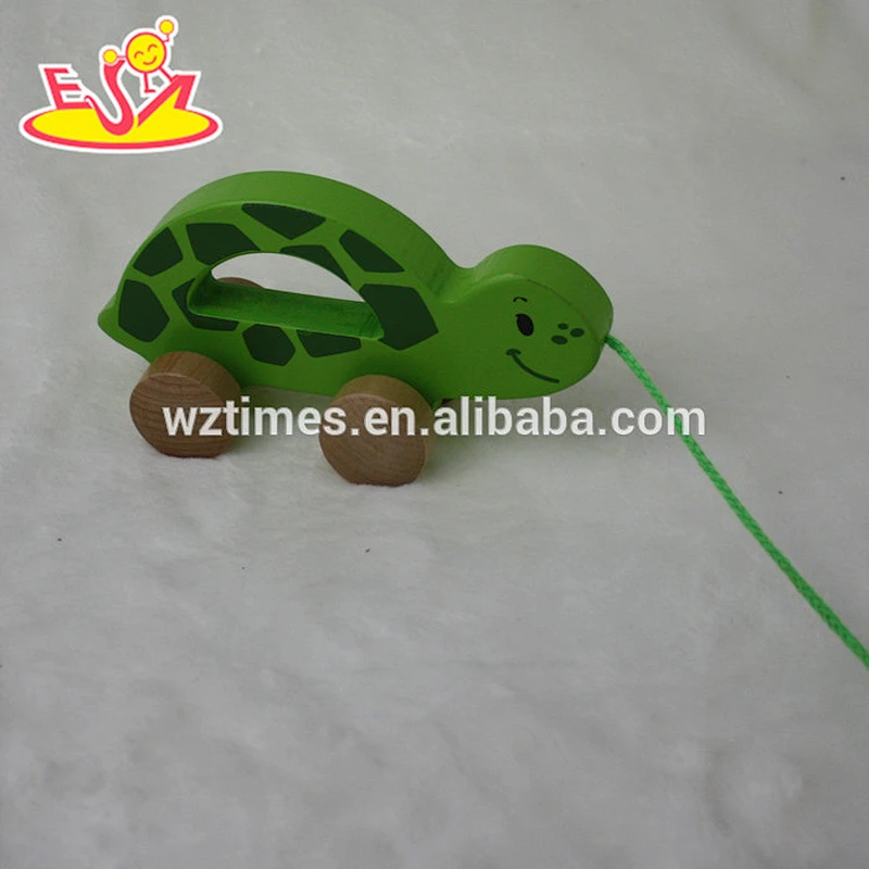 2018 wholesale baby wooden tortoise pull toy funny kids wooden tortoise pull toy wooden tortoise pull toy W05B142