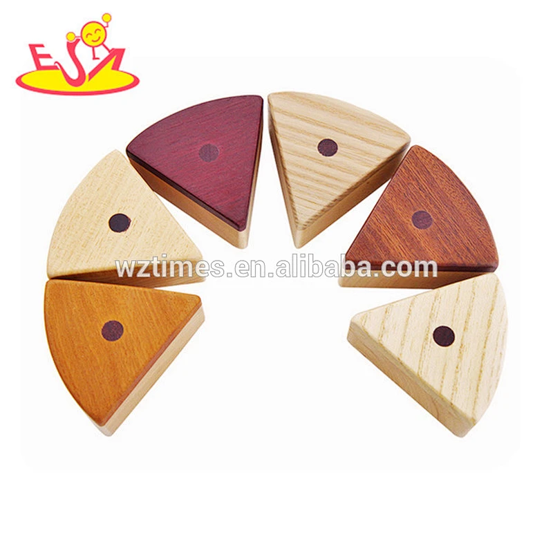 2018 wholesale baby wooden birthday cake toy set natural wooden birthday cake toy set funny wooden birthday cake toy set W10B180