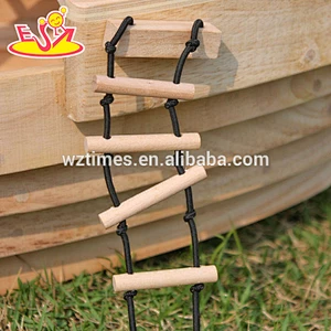 Wholesale DIY 3D baby wooden pirate ship toy handmade kid wooden pirate ship toy W03B001