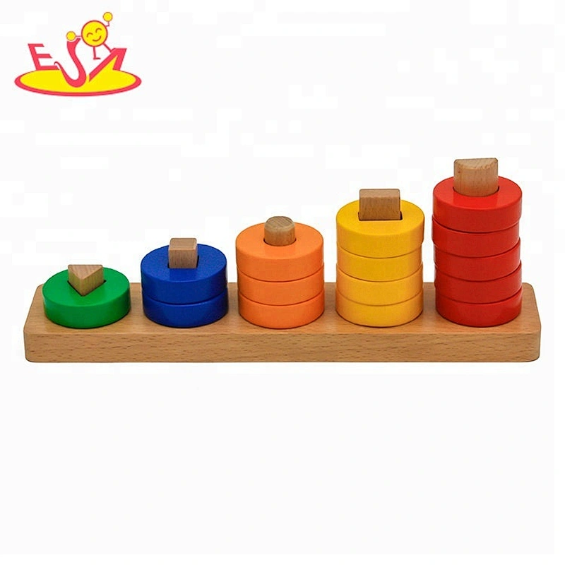 Pädagogisches hölzernes Regenbogenspielzeug der neuen Ankunft für Kinder W13D205
