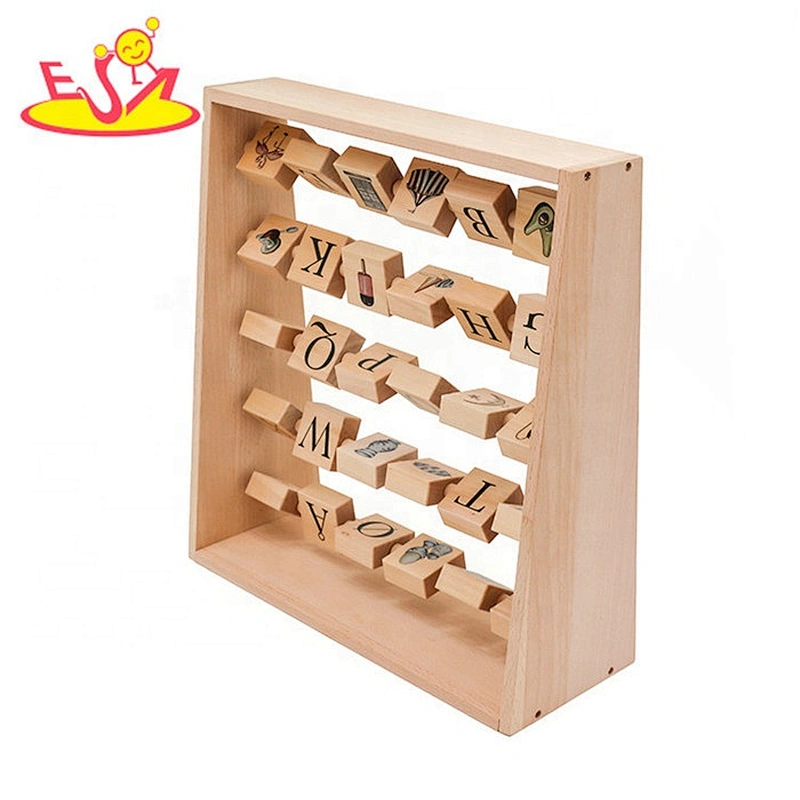 New hottest first alphabet abacus wooden learning toys for toddlers W12C013