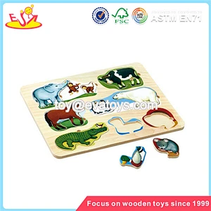 Wholesale new design educational wooden magnet puzzle toy for kids W14A092