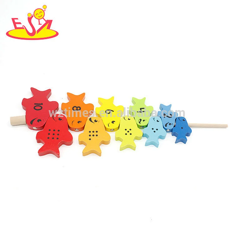 New design magnetic wooden fishing games for kids education W01B088