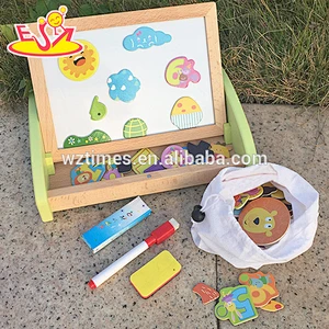 الجملة التعليمية خشبية طفل ضعف الجانب لوحة الرسم مع الملصقات المغناطيسية W12B093