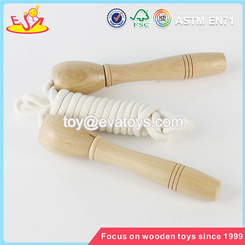 wholesale new kids toys wooden handle skipping jump rope primary color children wooden jump rope W01A292