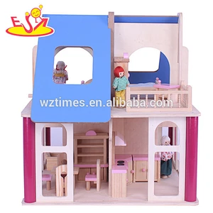 wholesale kids wooden doll house toys,cheap baby wooden doll house toys,role play children wooden doll house toys W06A131