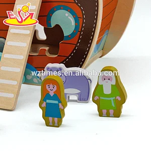 Neue angekommene lustige hölzerne Noah Arche Tiere für Kinder W12D084