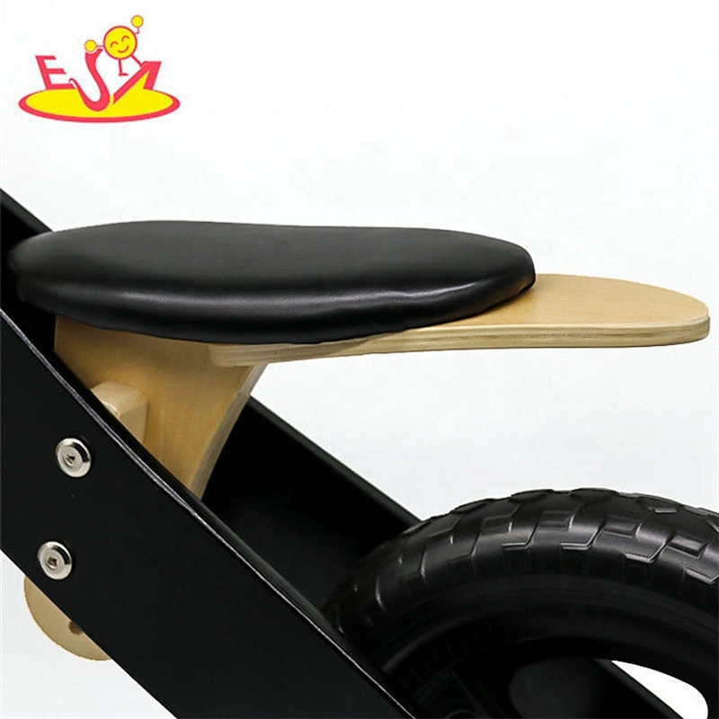 New design black wooden small balance bike for kids W16C216
