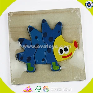 Wholesale best wooden giraffe jigsaw toy fashion toddler wooden giraffe jigsaw toy special baby puzzle W14G018