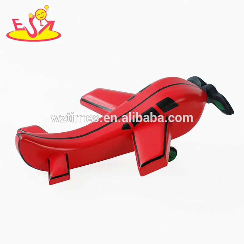 New design funny wooden airplane toy for children W04F008