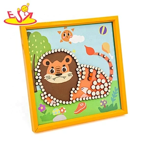 2019 New arrival kids educational wooden diy jigsaw puzzle for wholesale W14C259
