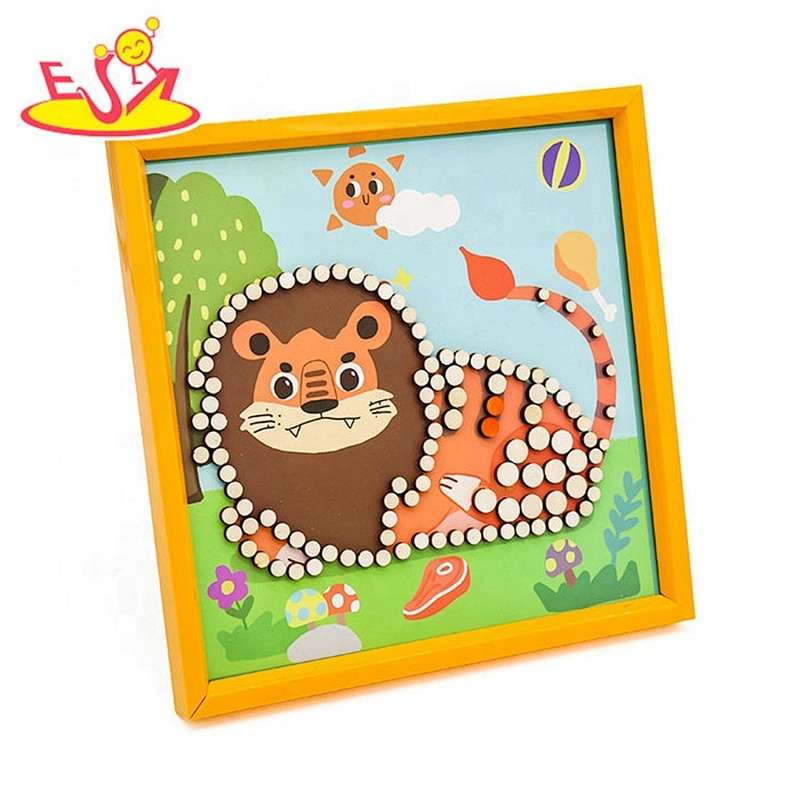 2019 New arrival kids educational wooden diy jigsaw puzzle for wholesale W14C259