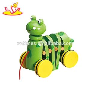 Wholesale fashion wooden children pull zebra car toy best design wooden pull zebra car toy W05B039